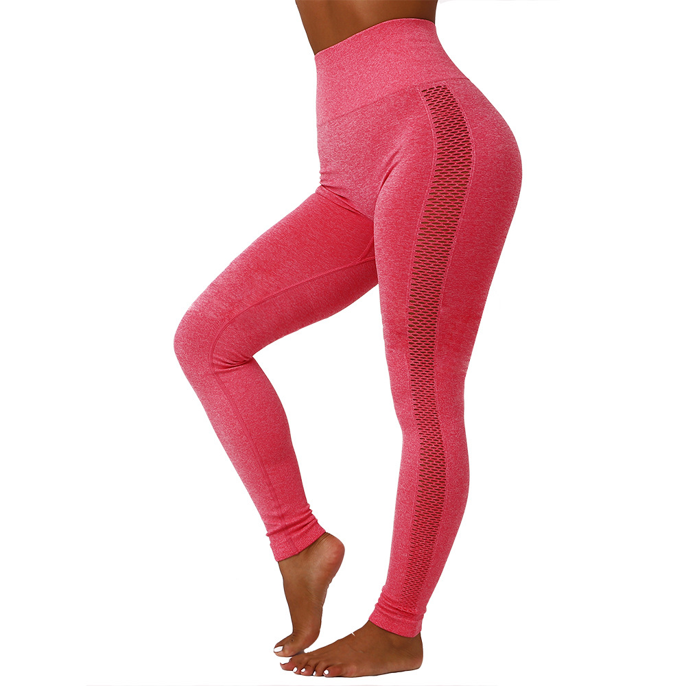 Leggings de yoga pour femmes personnalisé taille haute fesses Push Up contrôle du ventre Gym entraînement sportif sans couture Legging à séchage rapide