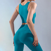 Ensembles de yoga sans couture pour femmes 2 pièces personnalisé taille haute contrôle du ventre preuve de squat avec poches en plein air grande taille fitness gym sport leggings d'entraînement
