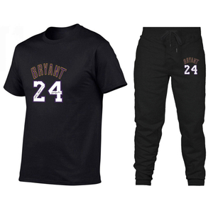 T-shirt à manches courtes en coton imprimé pour hommes et femmes à la mode + Pantalons décontractés Costume de sport pour hommes