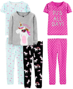 Vente chaude en gros Livraison gratuite Ensemble de pyjama en coton 6 pièces pour filles