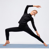 Ensembles de yoga pour femmes Hauts de sport 2 pièces à manches longues pour l'entraînement d'hiver Fitness Personnaliser avec des leggings sans couture avec poches