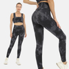 Ensembles de yoga sans couture pour femmes 2 pièces Soutiens-gorge de sport personnalisés Fitness Gym Entraînement sportif Taille haute Contrôle du ventre Leggings en gros