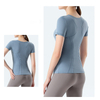 Personnalisez la chemise de compression à manches courtes pour femmes Dry Cool Fitness Running Workout T-Shirts