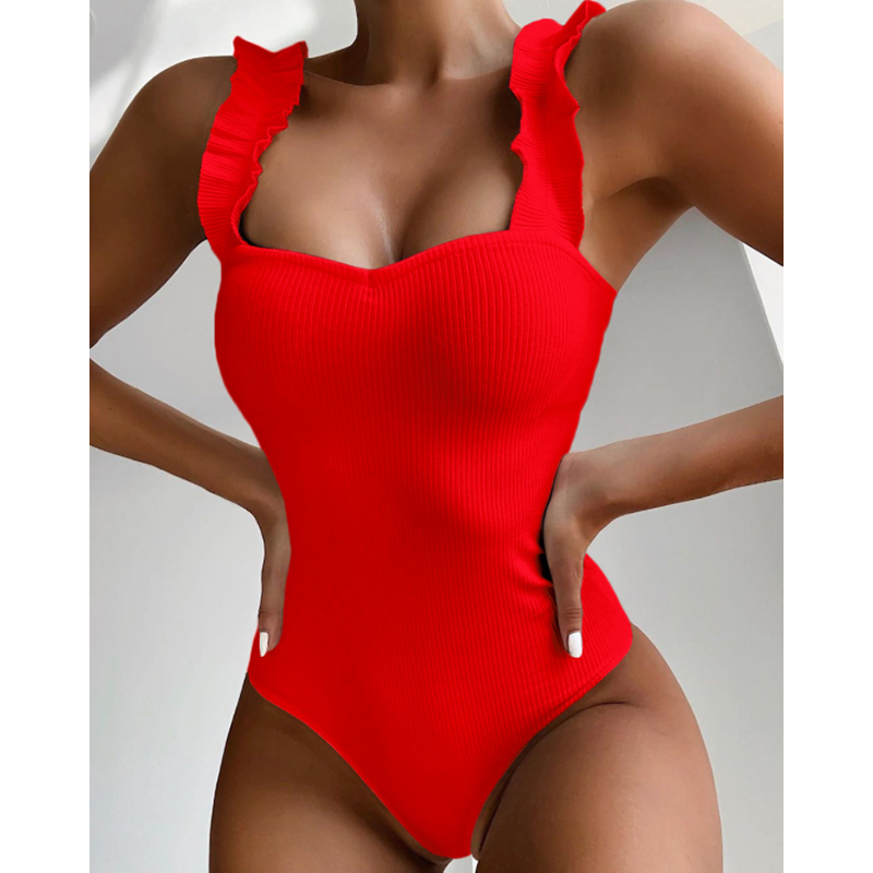 Maillots de bain pour femmes One Piece Plus Size Tummy Control Personnalisé Sexy Push Up Bikini Set Tie Side Maillots de bain