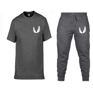 2021 T-shirt à manches courtes pour hommes + pantalon de sport Sportswear Street Casual Suit Men